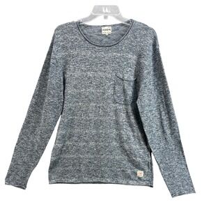 Jack‎ & Jones Vintage Sweater Mens Sz XL Blue Marl Knit Long Sleeve Pocket